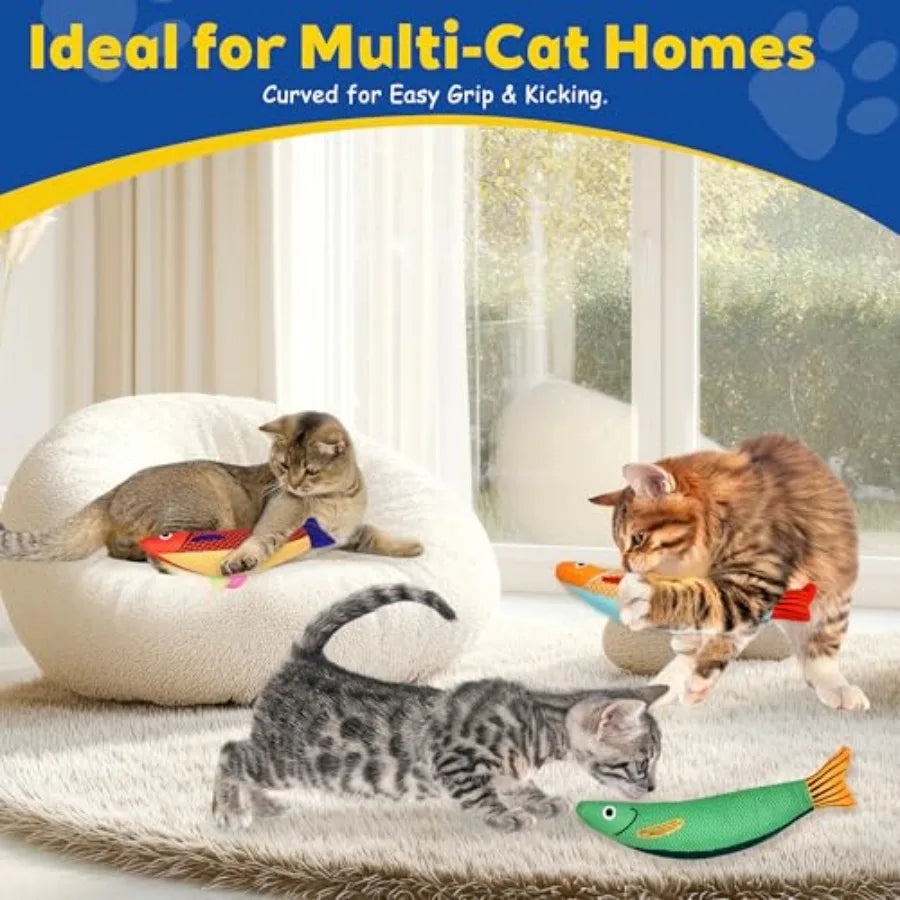 Interactive Catnip Chew Toys With Rattle Sound for Indoor Cats