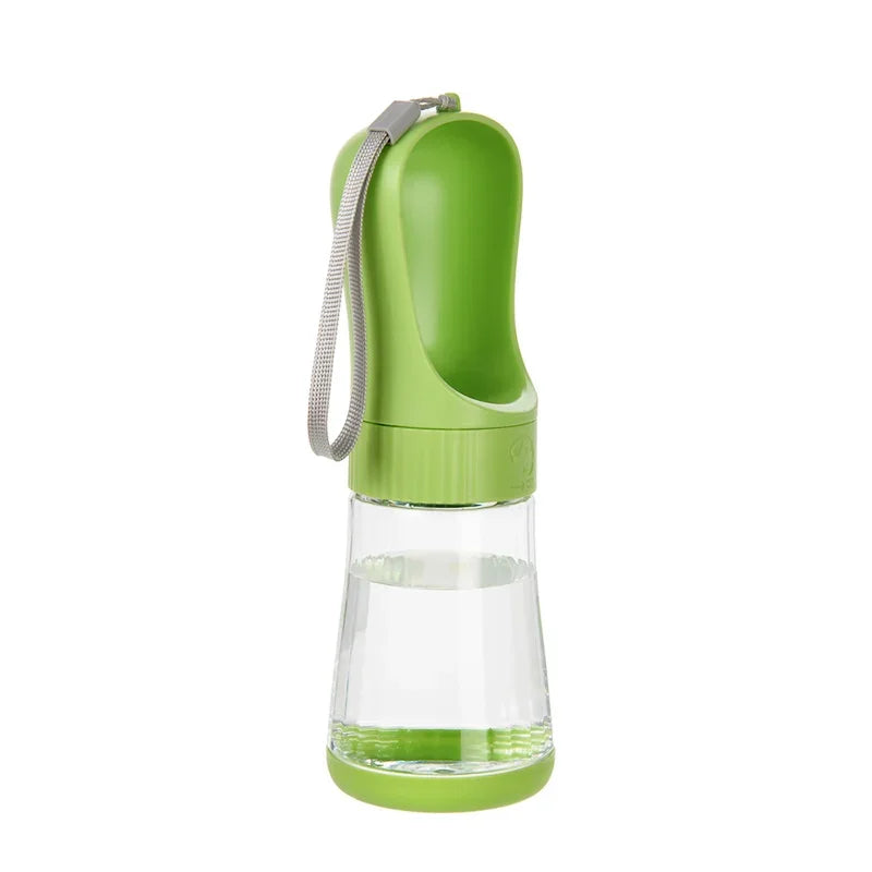 Glass Pet Water And Food Dispenser Bottle Portable For Dogs