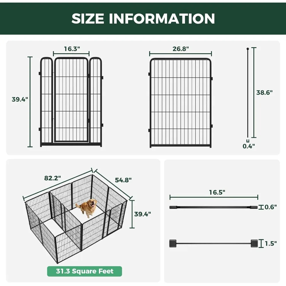 Indoor Dog Playpen With Safe Expandable Heavy Duty Design