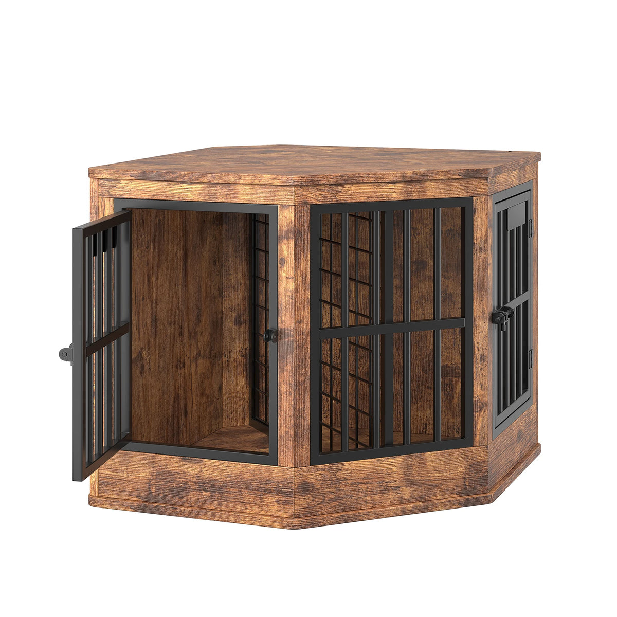 Modern Wooden Corner Dog Crate Furniture And TV Console