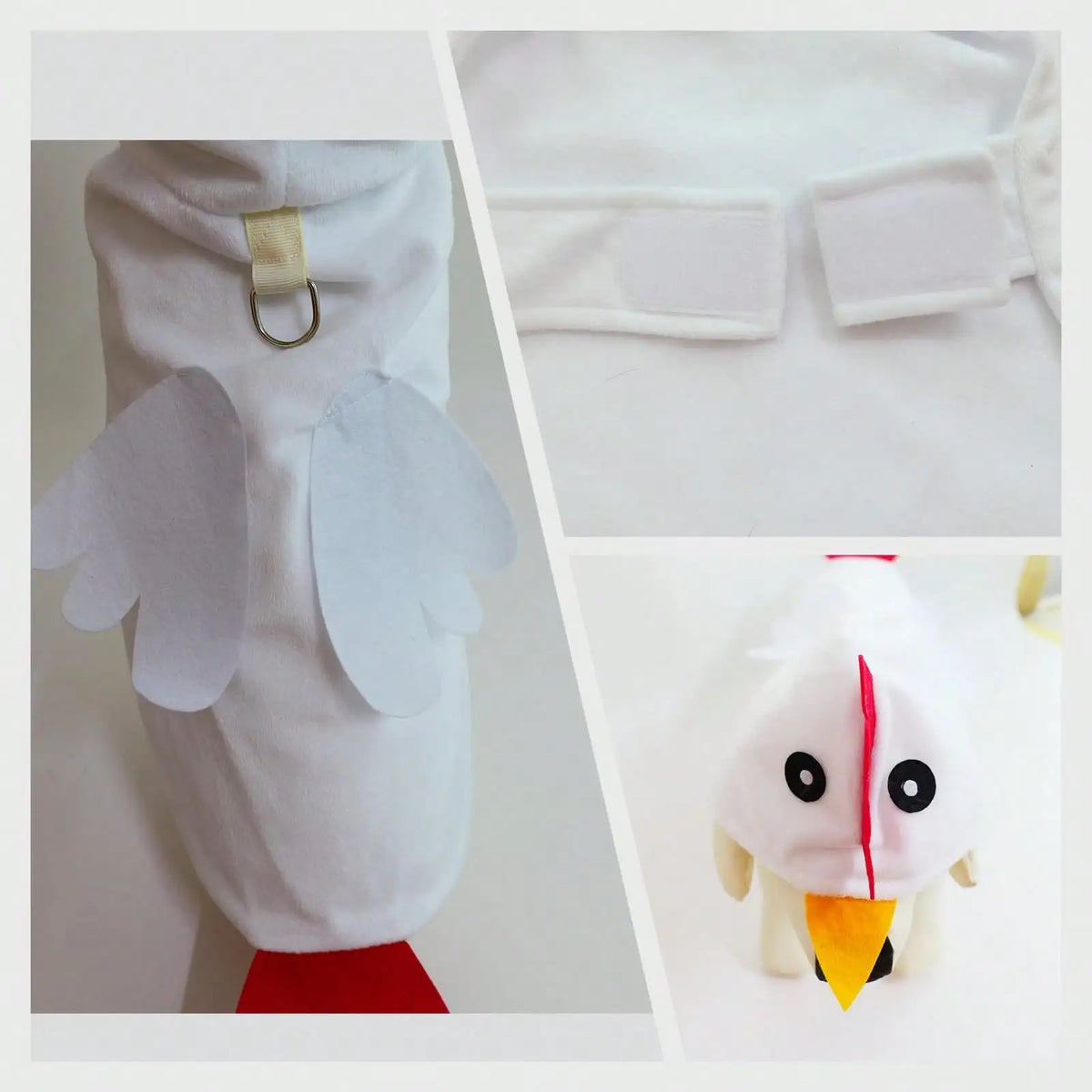 Premium Dog Chicken Costume Halloween Pet Outfit With Bow