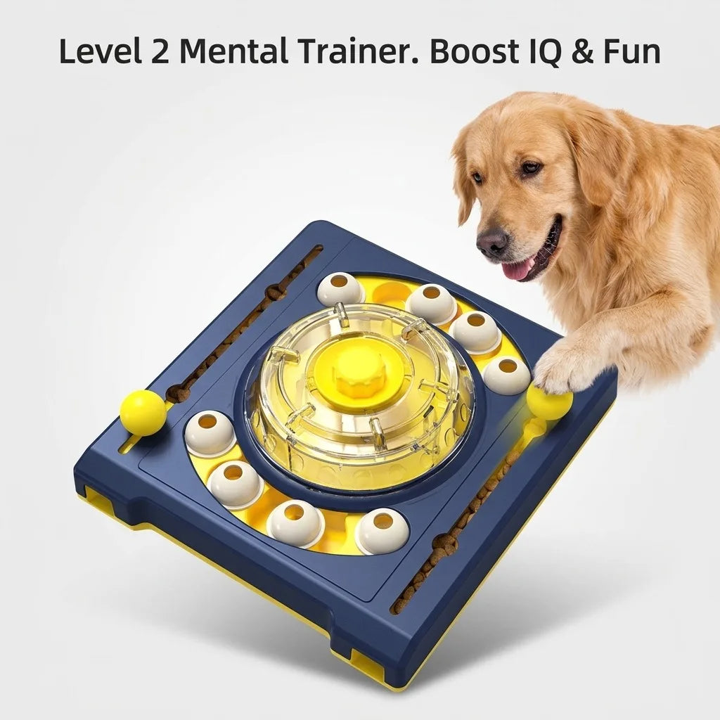 Dog Puzzle Toy DJ Turntable Interactive Treat Dispenser For Enrichment