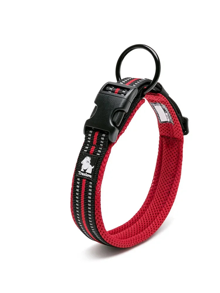 Truelove Reflective Padded Adjustable Nylon Dog Collar
