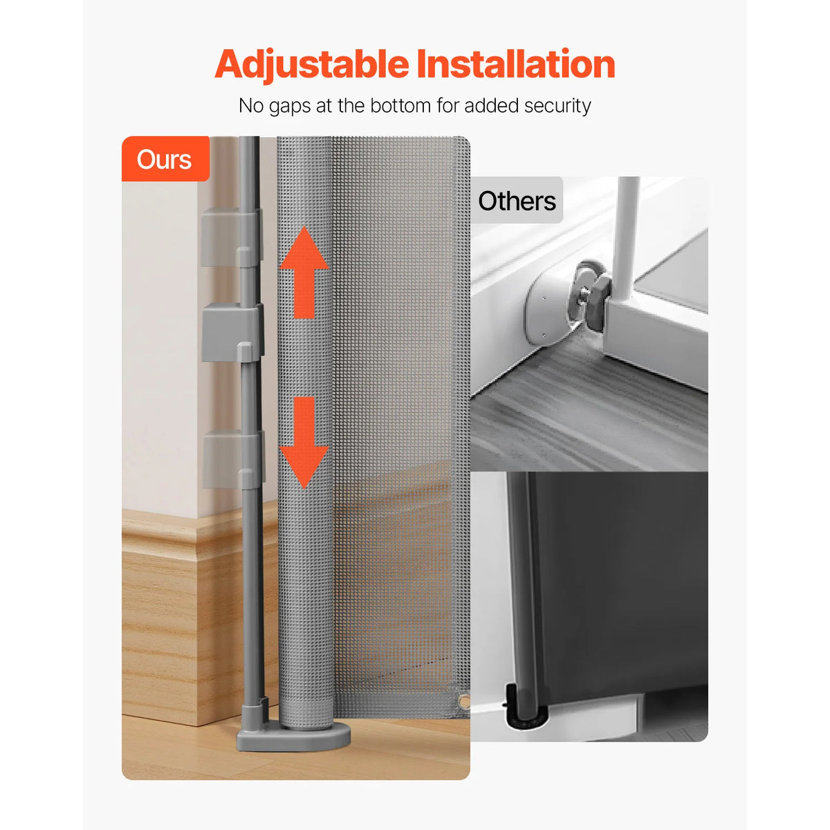 SucceBuy Retractable Safety Gate Mesh Barrier For Kids And Pets