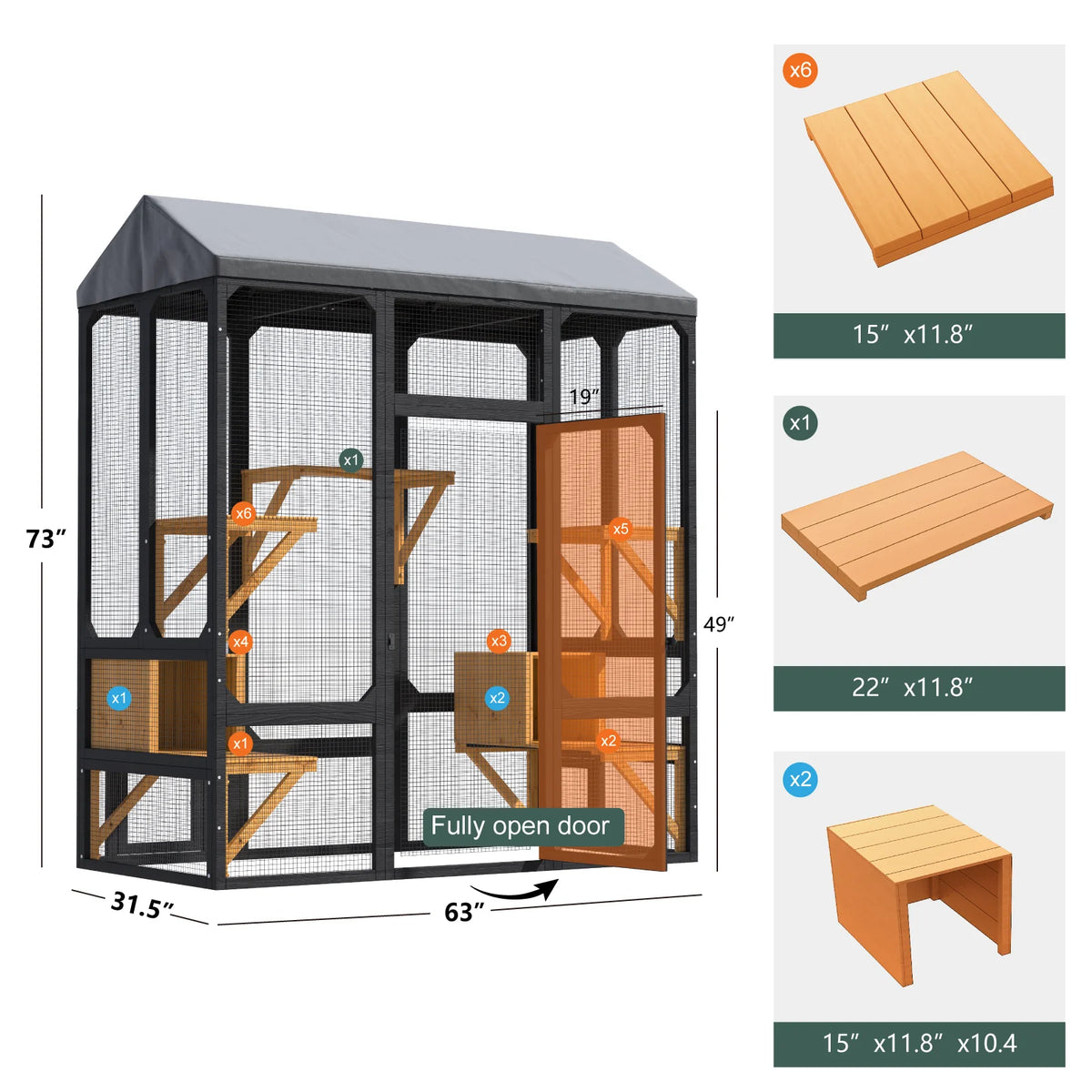 Waterproof Outdoor Cat Catio Walk In Platforms And Boxes