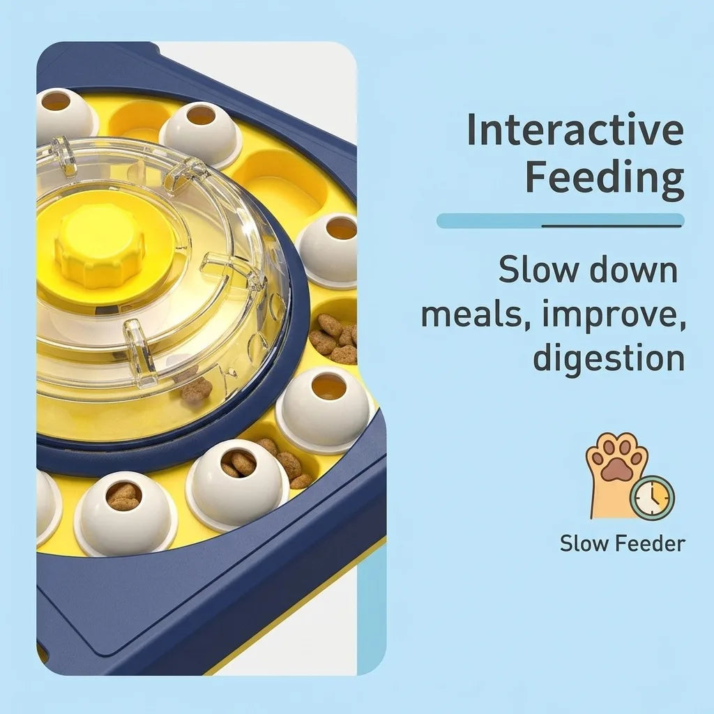 Dog Puzzle Toy DJ Turntable Interactive Treat Dispenser For Enrichment