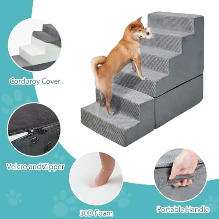 Heavy Duty Dog Stairs For Pets Accessing Elevated Beds Safely