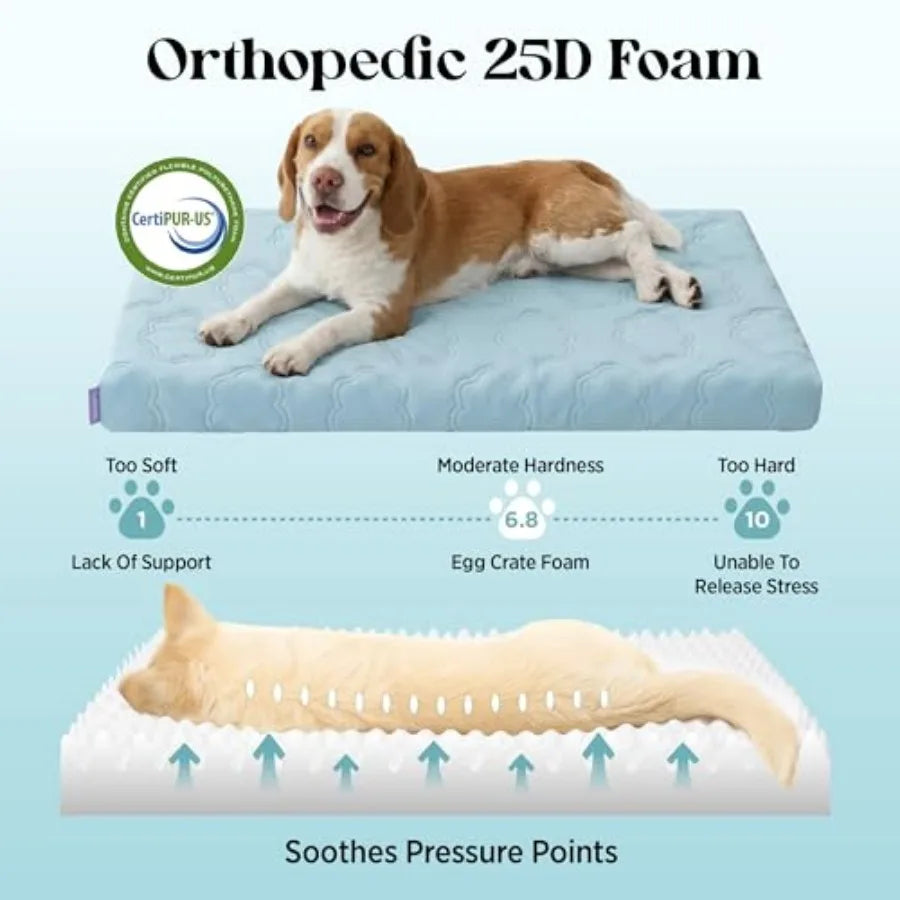 Breathable Orthopedic Cooling Dog Bed With Washable Cover