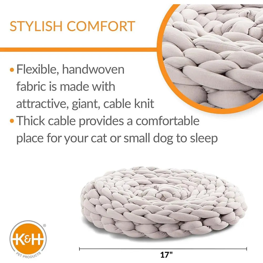 Handwoven Knitted Polyester Cat Bed Crafted For Daily Relaxation