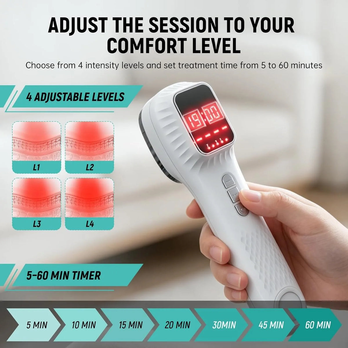 Handheld Pet Laser Therapy Device With Stand For Joint Pain Relief