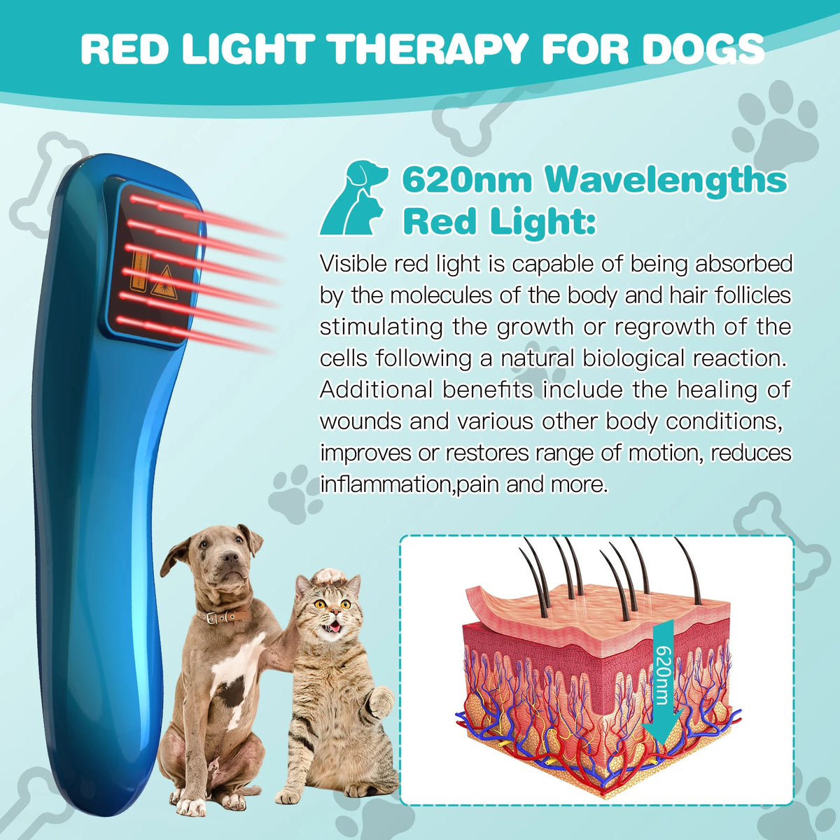 Portable Pet Cold Laser Therapy Device For Joint Pain Relief