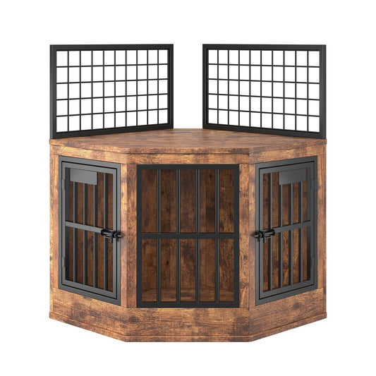 Modern Wooden Corner Dog Crate Furniture And TV Console