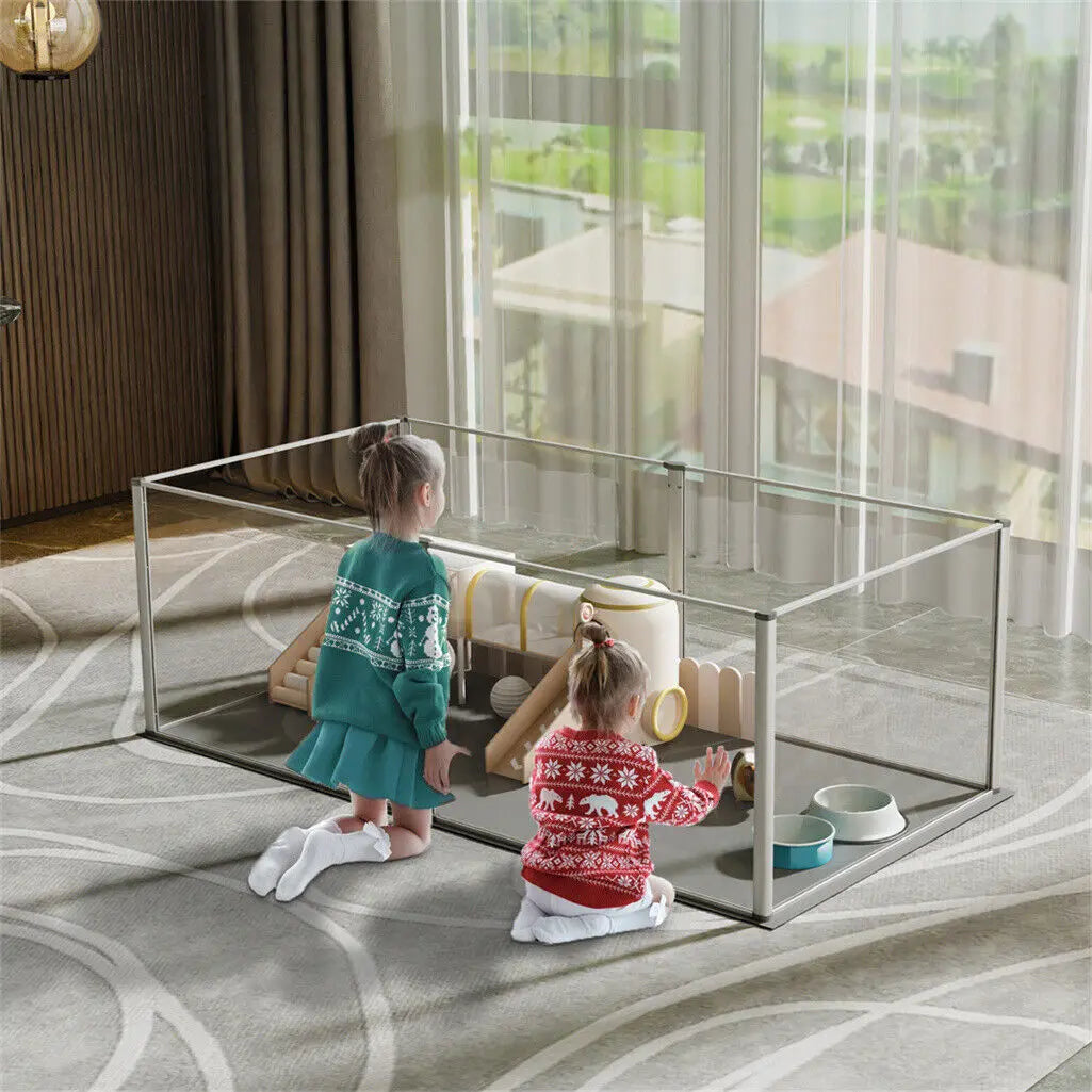 BINGOPAW Clear Acrylic Pet Playpen Waterproof Pad For Small Pets