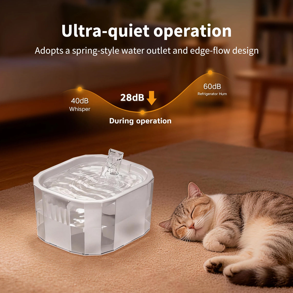 2-in-1 Smart Cat Water Fountain And Feeder With Silent Pump