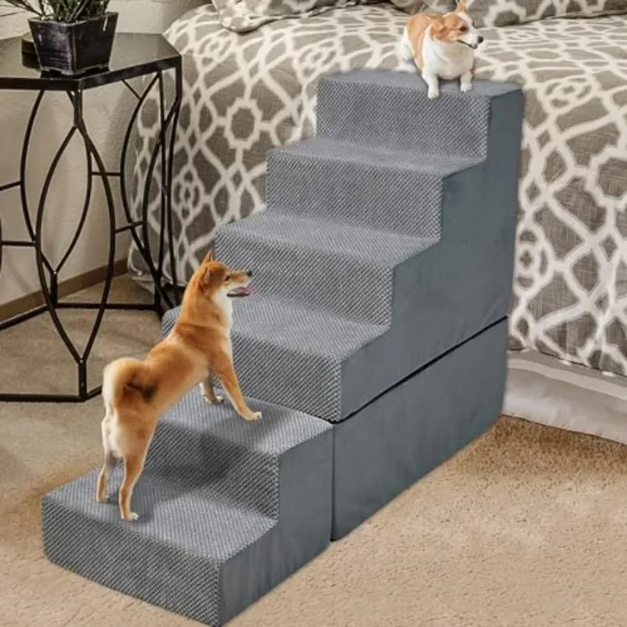 Heavy Duty Dog Stairs For Pets Accessing Elevated Beds Safely