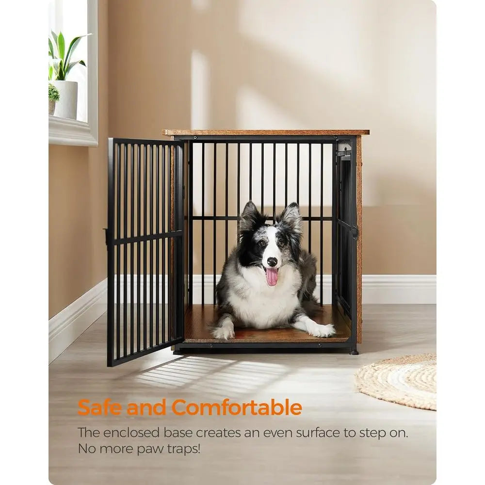 Heavy Duty Dog Crate Side Table With Durable Steel Construction
