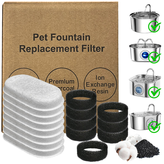 Replacement Activated Carbon Filters for Cat Water Fountains