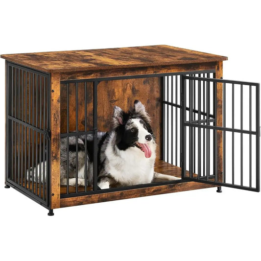 Heavy Duty Dog Crate Side Table With Durable Steel Construction
