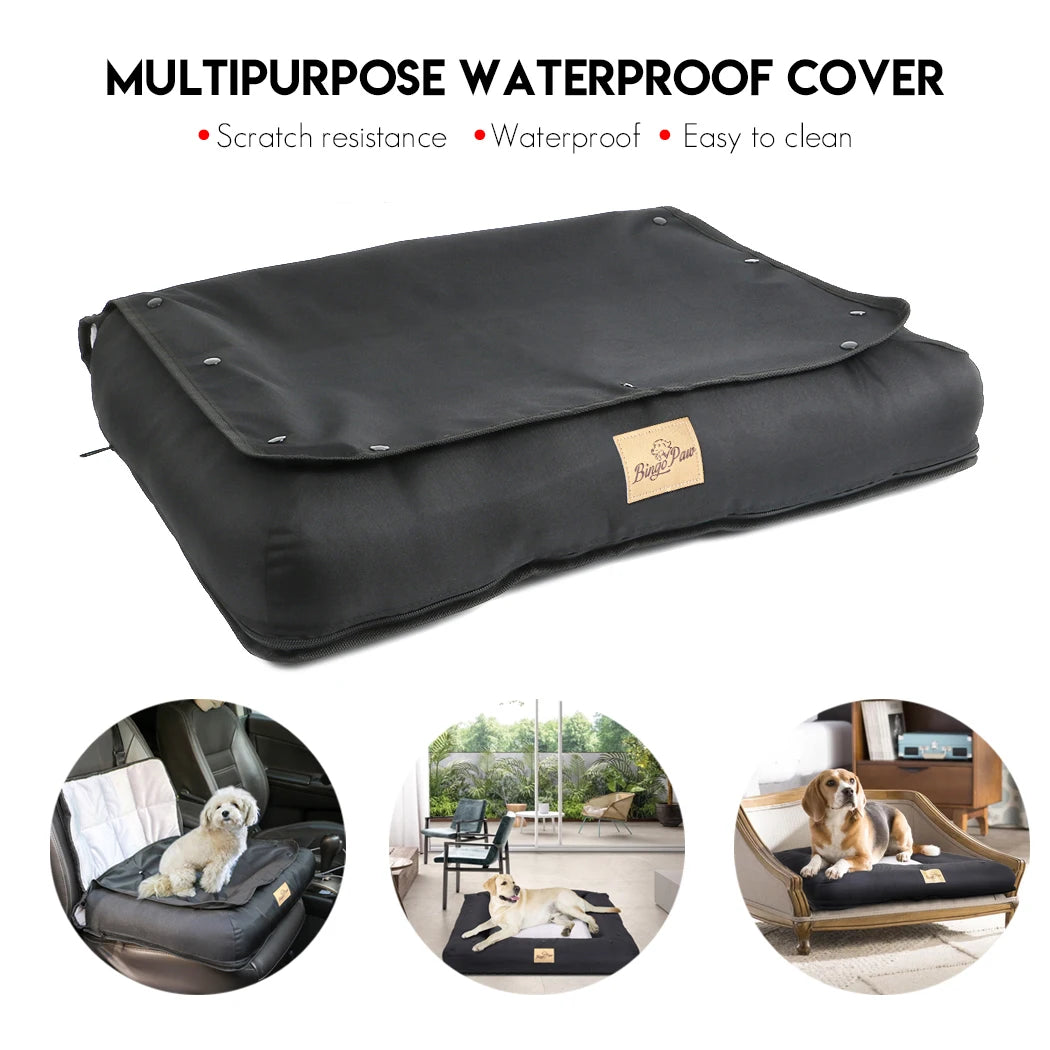 BINGOPAW Waterproof Dog Car Seat Bed With Removable Cushion Cover