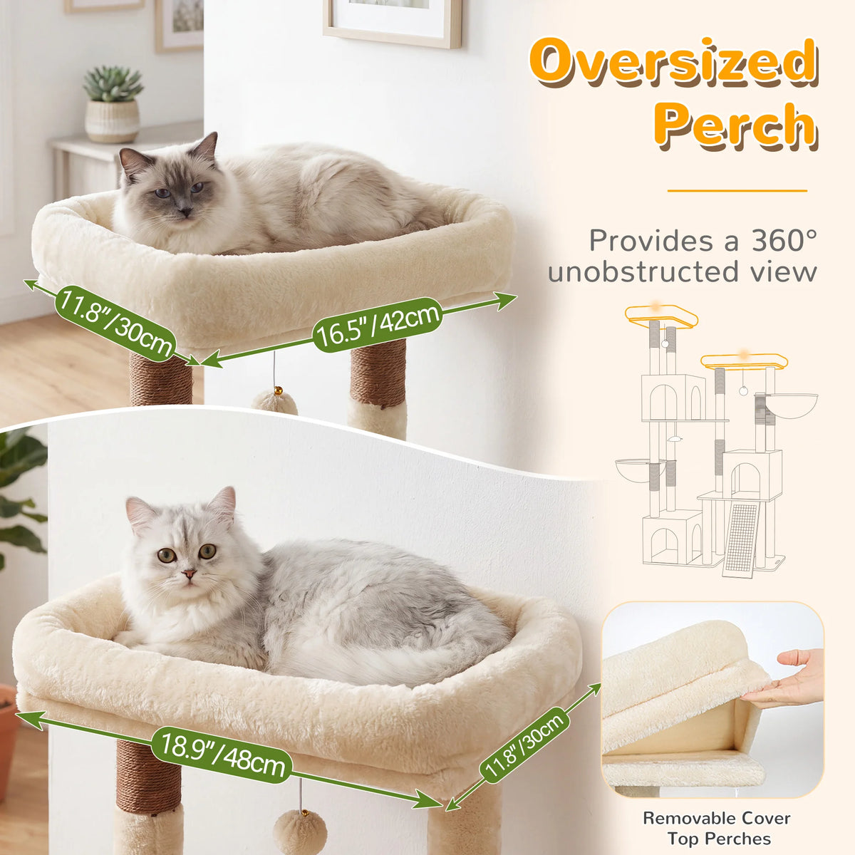 Globlazer Multi Level Cat Scratching Tower With Sisal Posts