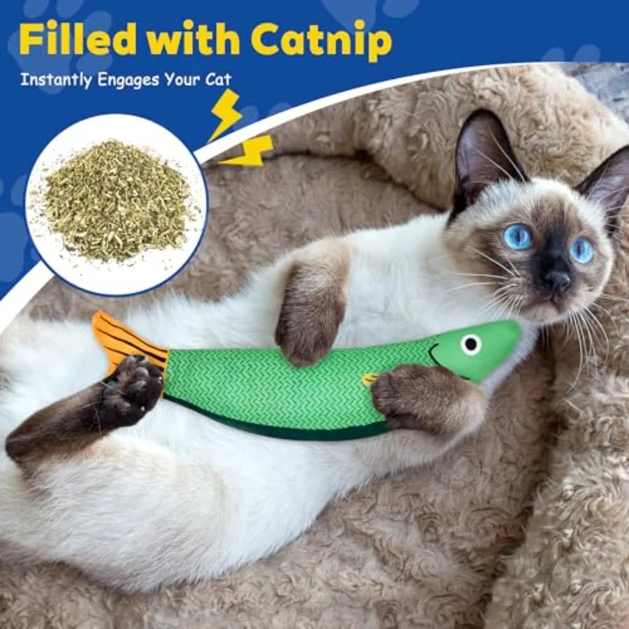 Interactive Catnip Chew Toys With Rattle Sound for Indoor Cats