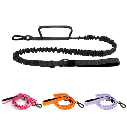 Petravel Adjustable Quick Release Double Handle Nylon Dog Leash