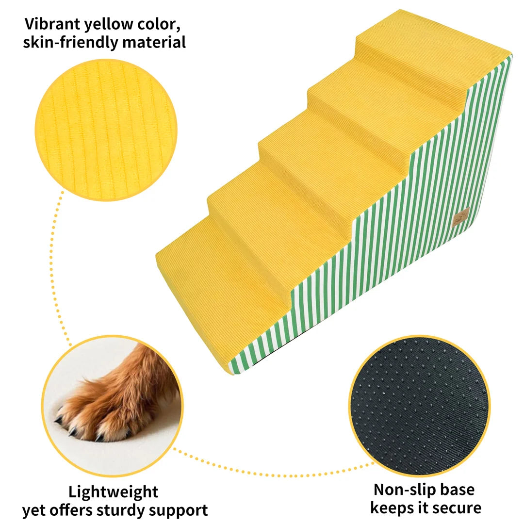High Density Foam Dog Stairs With Removable Washable Cover