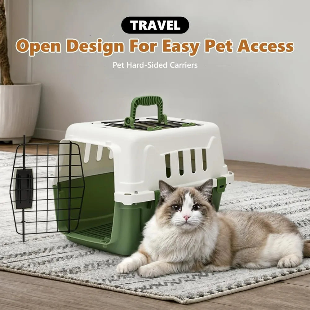 Athena Collection Hard-Sided Pet Travel Carrier With Two-Door Access
