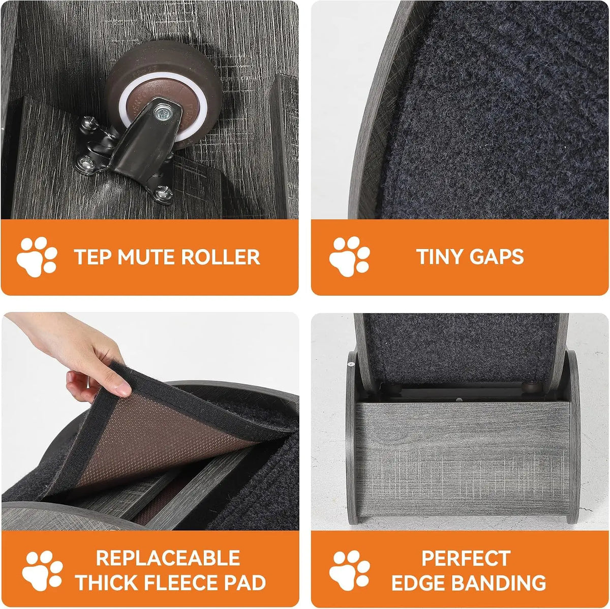 Garvee Multifunctional Cat Treadmill Exercise Wheel With Scratching Board