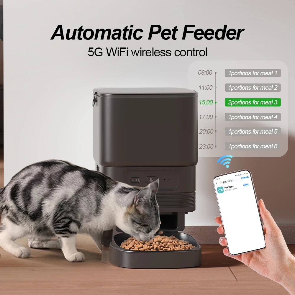 Nityers Smart Automatic Pet Feeder With WiFi App Control and Voice Recording