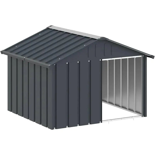 Durable Outdoor Dog Shelter With Weatherproof Galvanized Roof