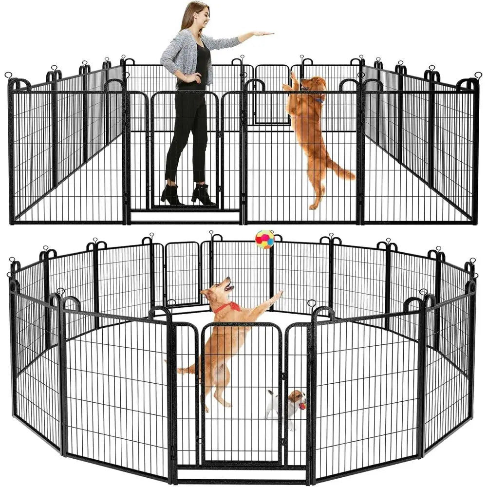 Heavy Duty Outdoor Metal Dog Playpen With Anti-Rust Coating