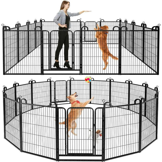 Heavy Duty Outdoor Metal Dog Playpen With Anti-Rust Coating