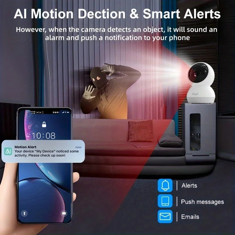 ALAGA Pet Camera With AI Tracking And Two Way Audio