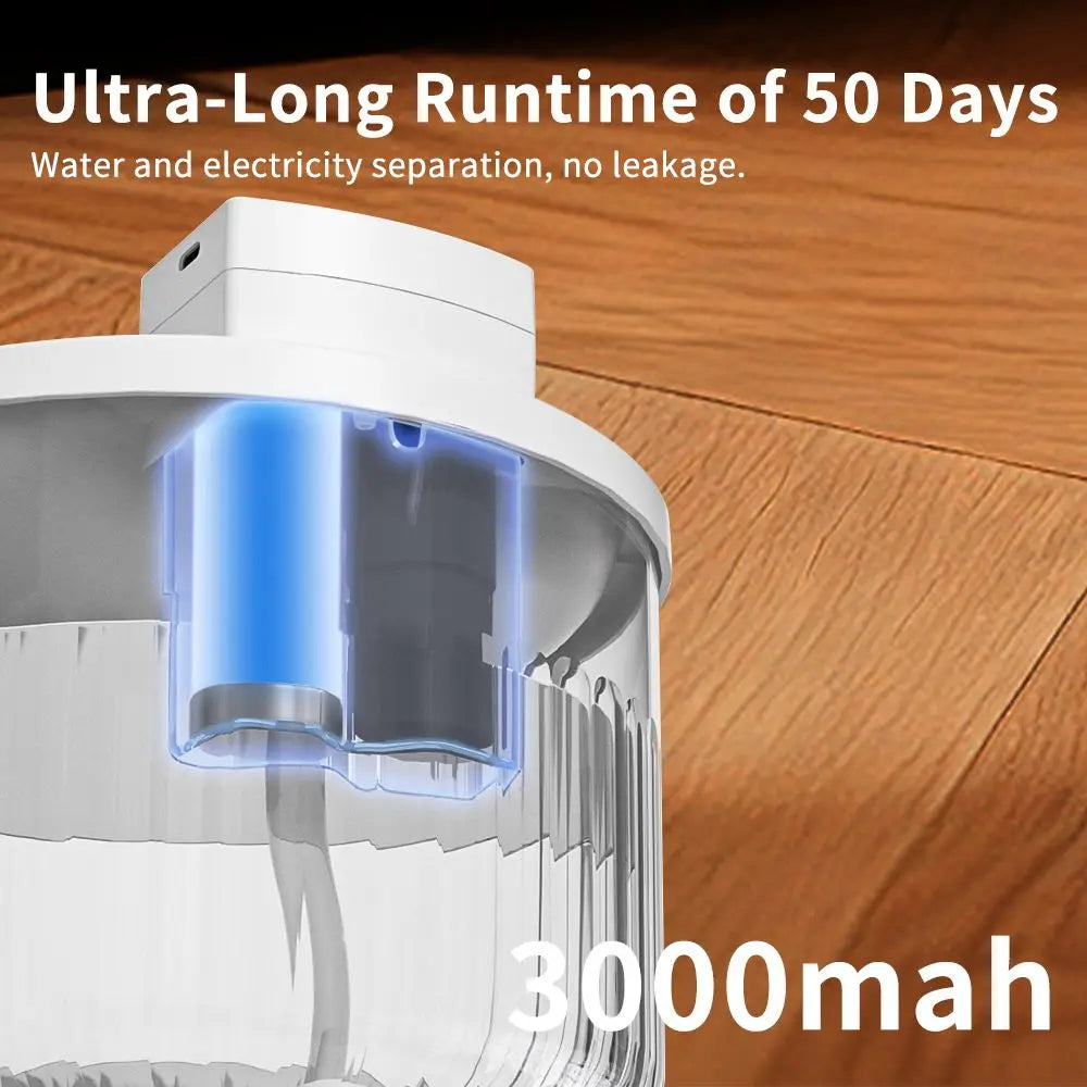 Automatic Rechargeable Cat Water Dispenser Featuring Ultra Quiet Pump