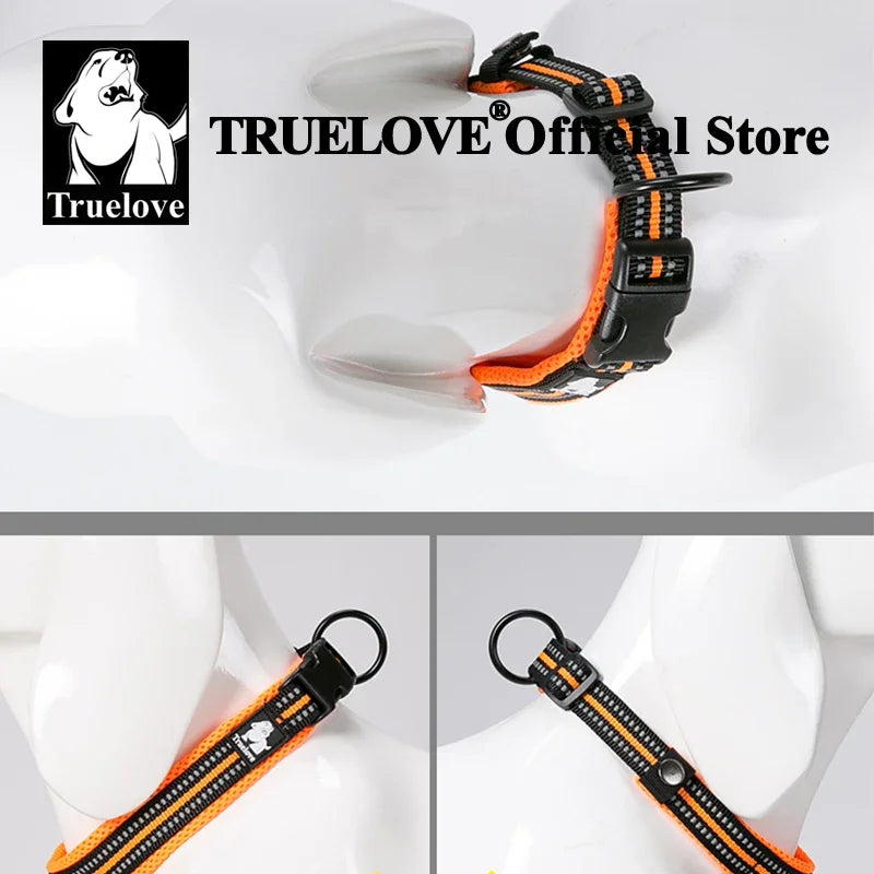 Truelove Reflective Padded Adjustable Nylon Dog Collar