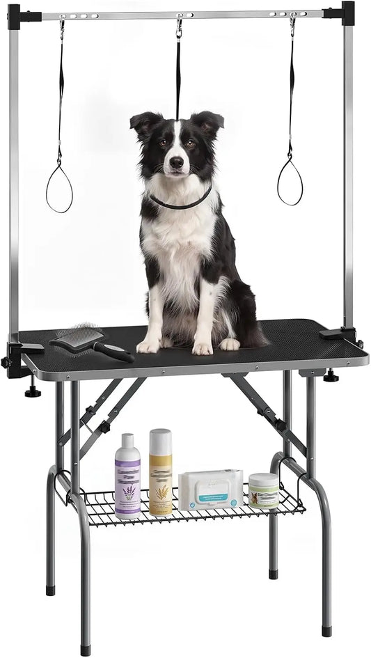Heavy Duty Foldable Dog Grooming Table For Professional Use