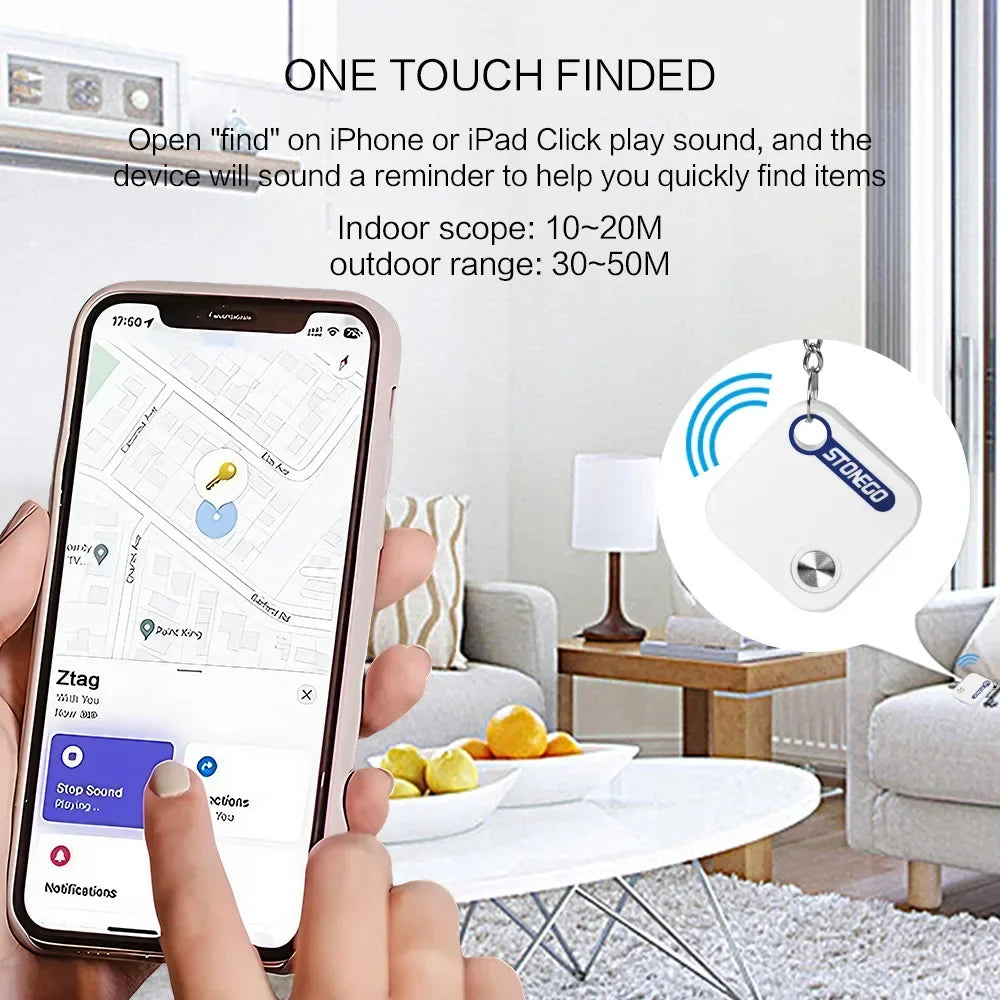 STONEGO Bluetooth Item Tracker for Keys, Pets, Bags and Luggage