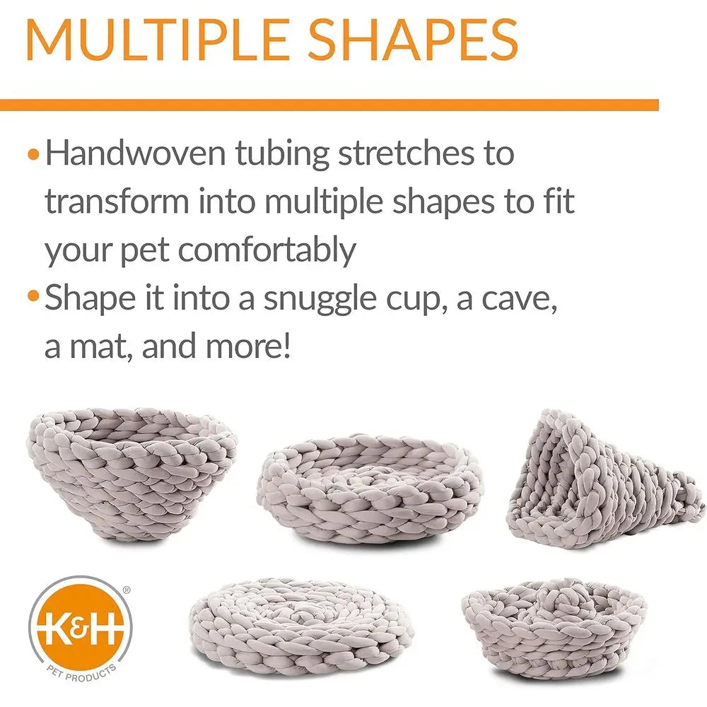 Handwoven Knitted Polyester Cat Bed Crafted For Daily Relaxation