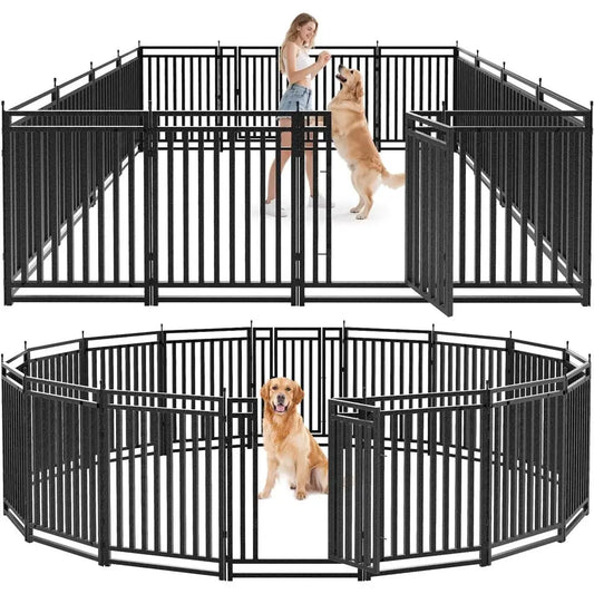 Portable Metal Dog Playpen for Indoor Outdoor and Camping Use