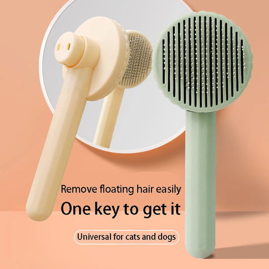 Self Cleaning Pet Hair Removal Slicker Brush For Cats