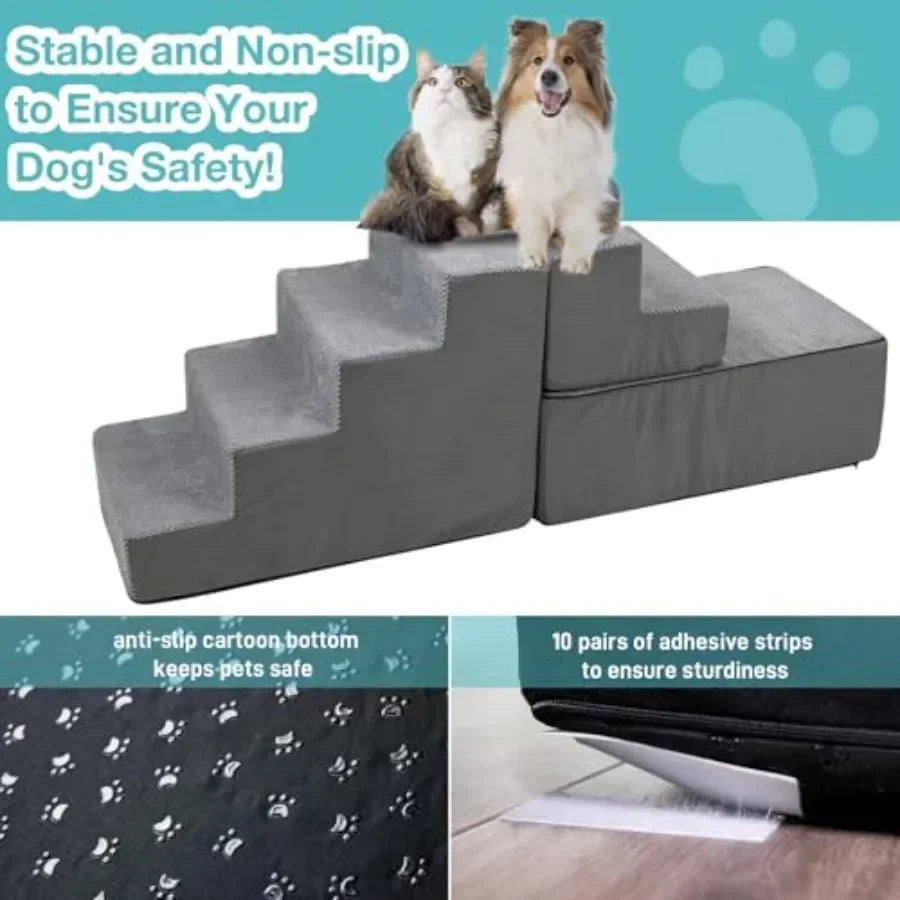 Heavy Duty Dog Stairs For Pets Accessing Elevated Beds Safely