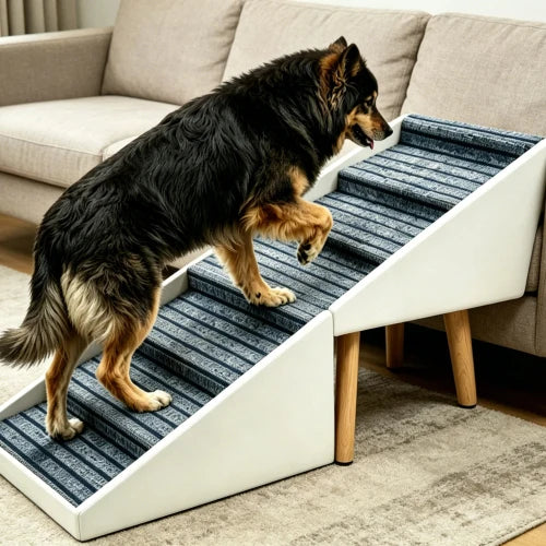 Foldable Wooden Dog Stairs For Bed And Sofa Access Ramp