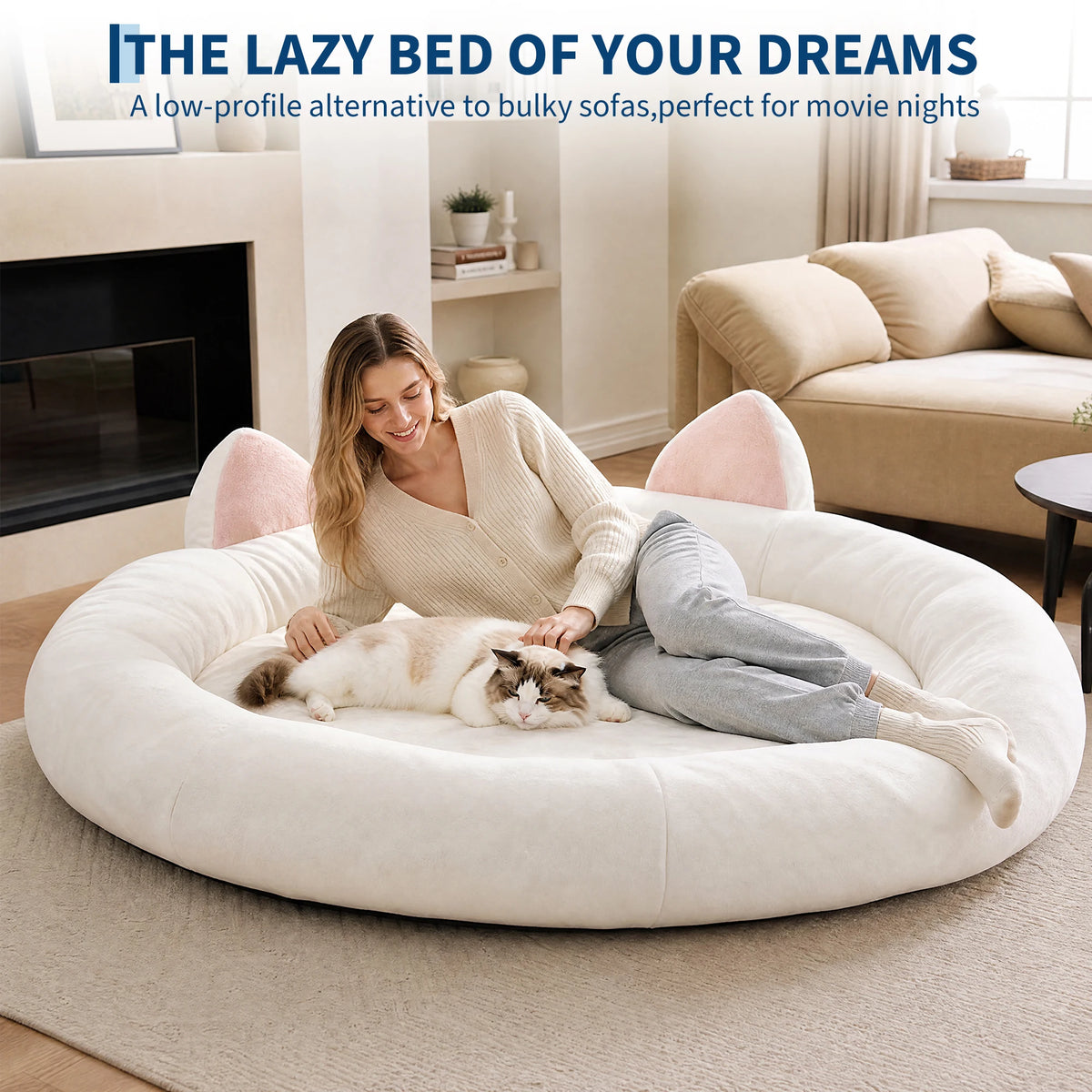 Orthopedic Memory Foam Dog Bed With Supportive Bolster For Dogs
