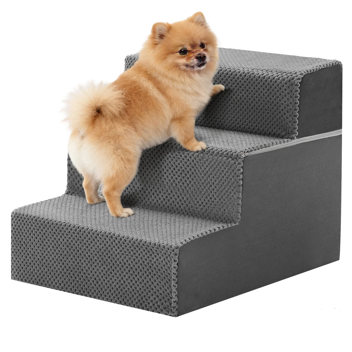Curved Foam Dog Stairs Ramp for Gentle Indoor Pet Climbing