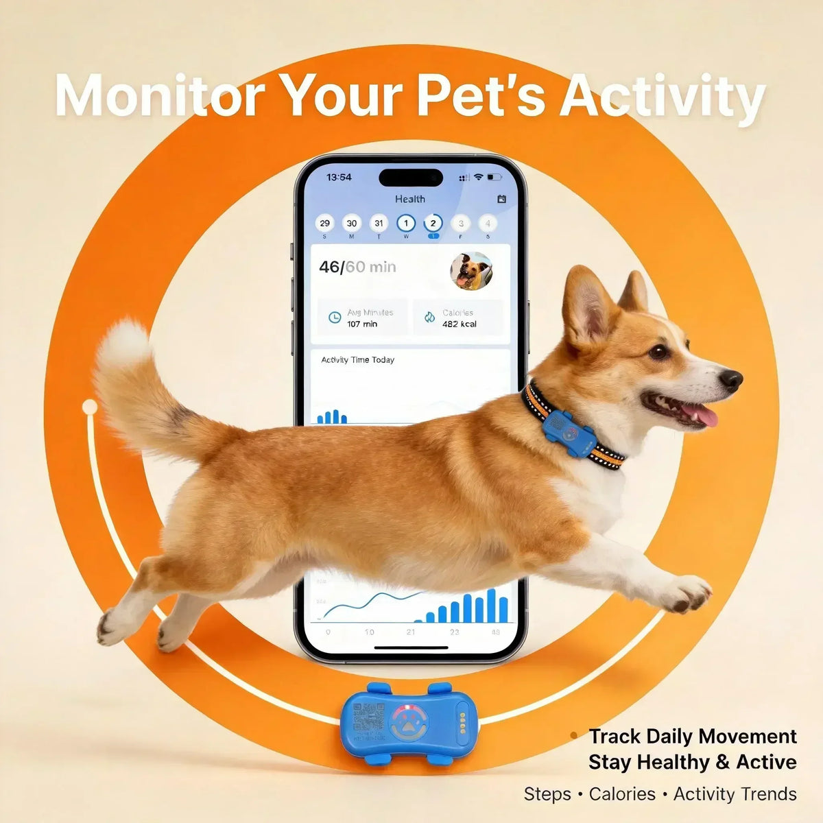 WANWAYTECH 4G GPS Pet Tracker With Live Location Tracking