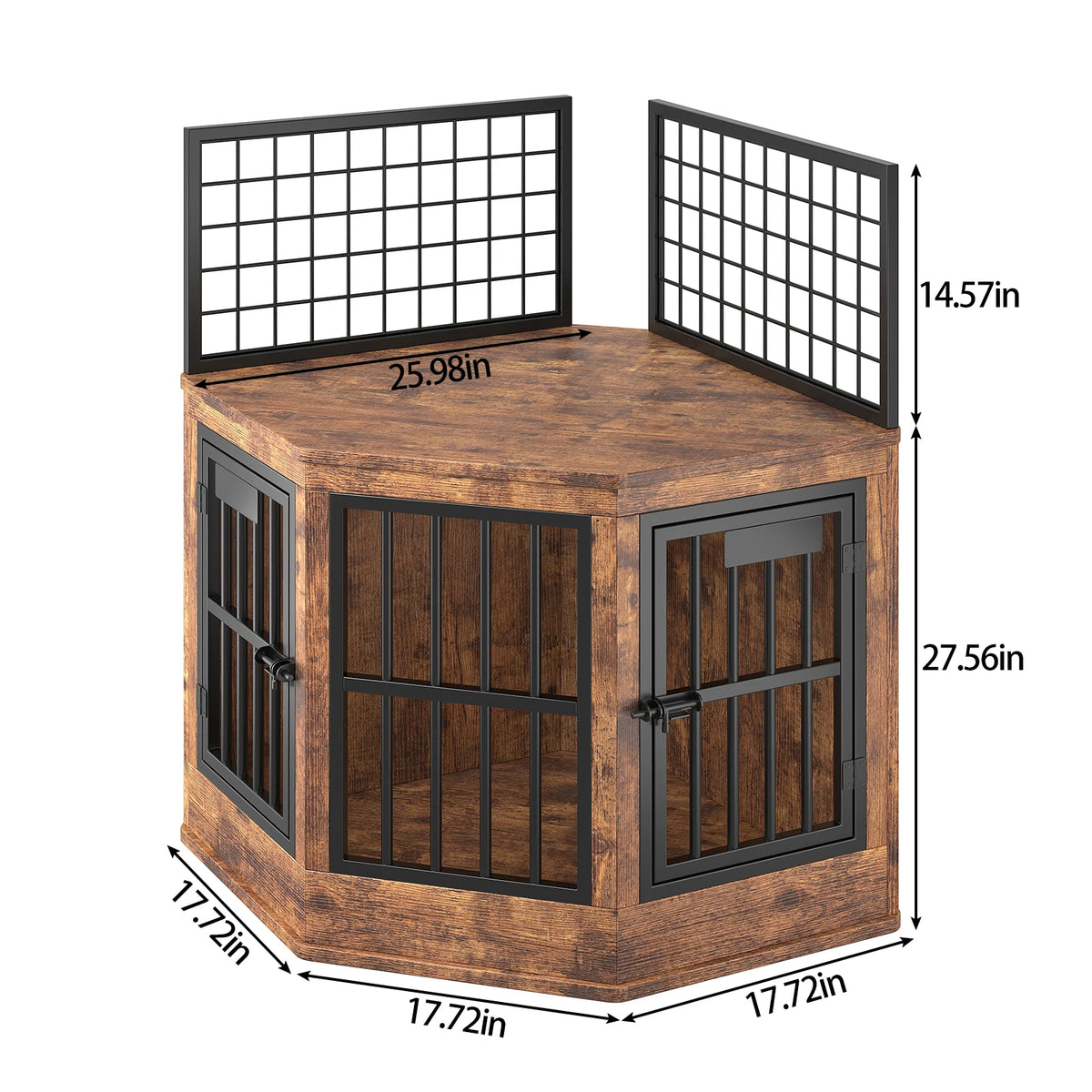 Modern Wooden Corner Dog Crate Furniture And TV Console