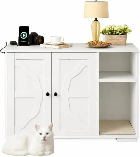 Garvee Hidden Litter Box Cabinet for Automatic Cat Litter Systems