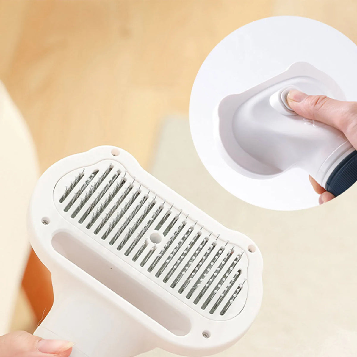 Pet Hair Dryer Brush With Grooming And Deshedding Functions