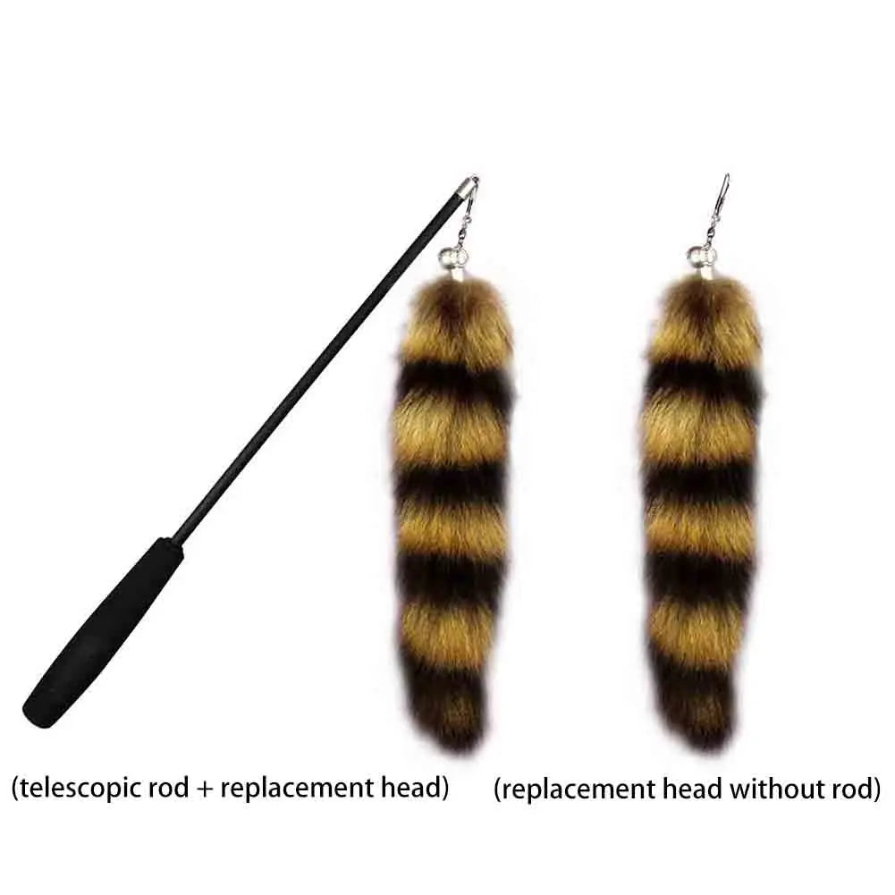 Shunmaii Telescopic Feather Cat Teaser Wand Interactive Toy for Play